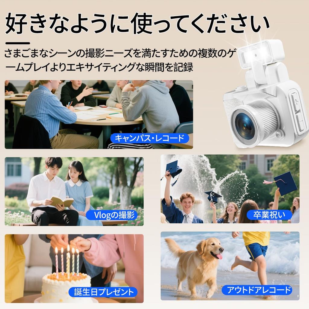 SRAR Digitales Spielzeug Mini Digitale Ladestation 25g 32GB Karte Schule Japanische Bedienungsanleitung Kamera, Kamera, 1080P, 1,44-Zoll-Bildschirm, Enthalten,