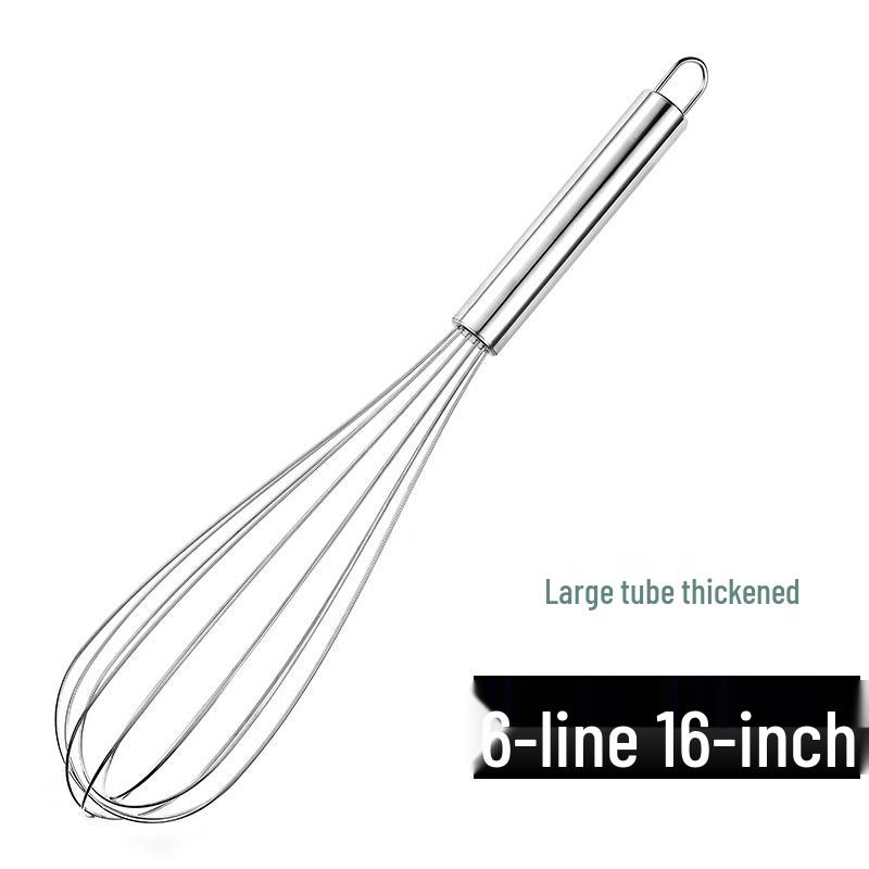 Stainless Steel Semi-Automatic Whisk Set - Manual Thickened and Mini Silicone Whisks