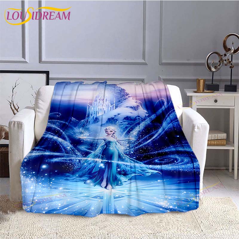 Gefrorene Mode-Decke Anime Flanell Bett-Überwurf Weiche 3D-bedruckte Cartoon-Decke Sofa Reise Camping Kinderdecke