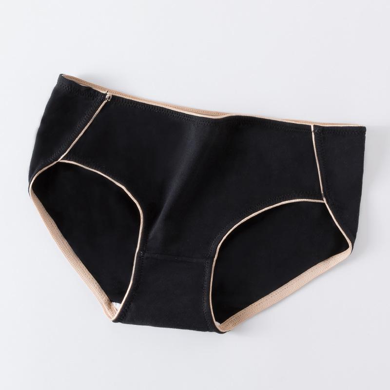 Damen-Baumwollunterwäsche, bequeme mittlere Taille, Baumwolle, hochelastische Reithose, atmungsaktive sexy Unterwäsche-Slips
