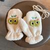 Gloves Winter schoolgirl neck big eyes frog finger all-inclusive gloves warm and cold cotton frog elements