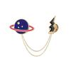 Cute Rainbow Blue Cloud Star Enamel Brooches Dream Girl Asteroids Lightning Lapel Pins Custom Weather Jacket Badge Jewelry Gifts