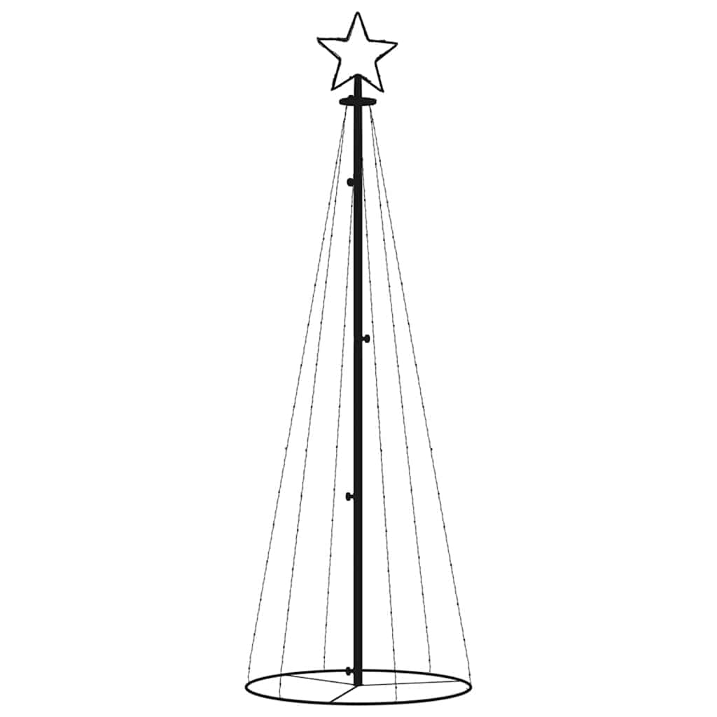 Vidaxl Choinka Stożkowa, 108 Ciepłych Białych Led, 70X180 Cm