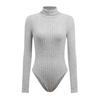 Women's Long Sleeve High Neck Bodysuit Fall Slim Fit Ribbed Knit Sweater Tops Sexy Bodycon Stretchy Basic Bodysuit