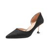 Fine heel temperament high heels women's spring 2025 new design French single shoes autumn wedding shoes large size women's single shoes