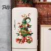 Indoor And Outdoor Seasonal Decor Christmas Tree Window Stickers with Gnome Snowman, Removable Glass Stickers, PVC Festive Home Beautification