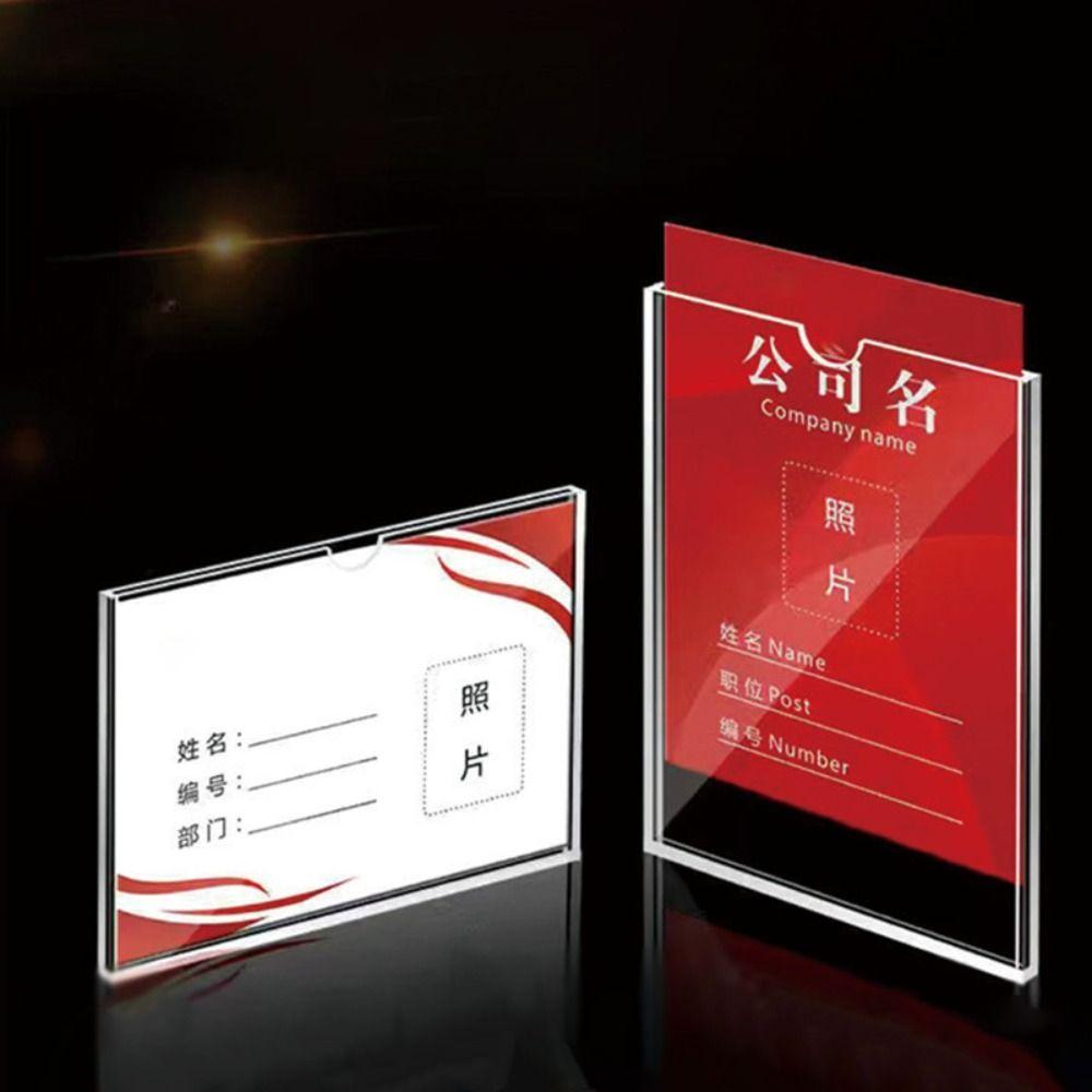 Self-Adhesive Photo Frame Clear Card Holder Durable Label Holder Supermarket