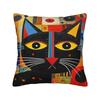 Picasso Cat Oil Pillow Case  Comfy Pillow Cover For Sofa Couch Bed Living Room Retro Trendy Pillowcases