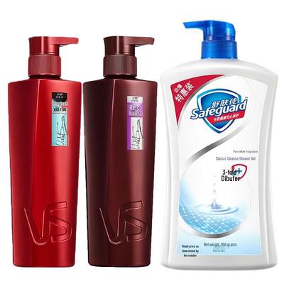 Vidal Sassoon Hair Care & Safeguard Body Wash Bundle