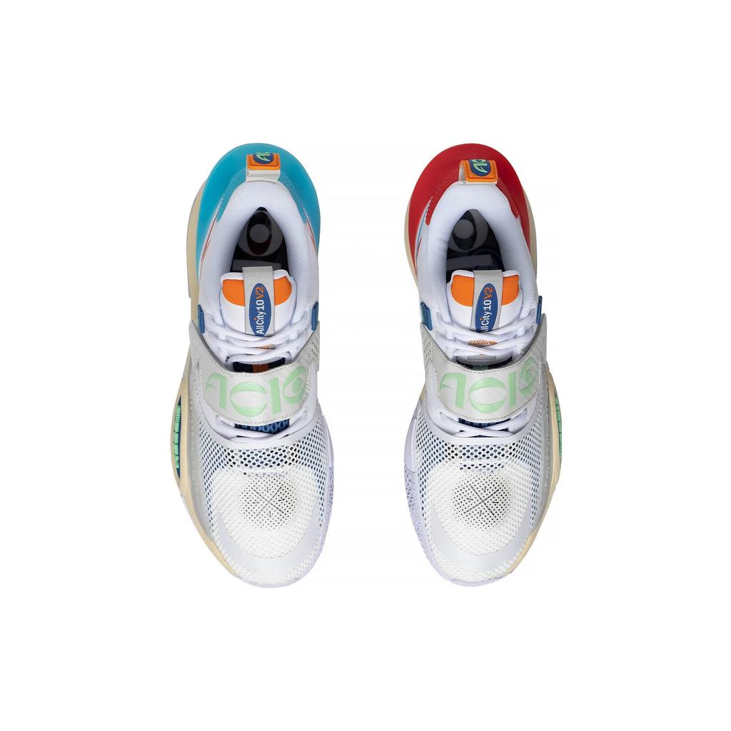 Li Ning All City 10 V2 Basketball Shoes Men's Low Top Standard White/Antarctic Gray ABAS059-15