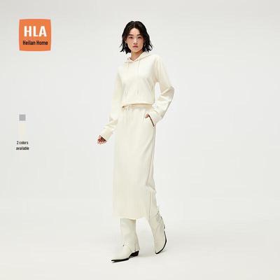 HLA Women's Elastic Waist Drawstring Midi Skirt