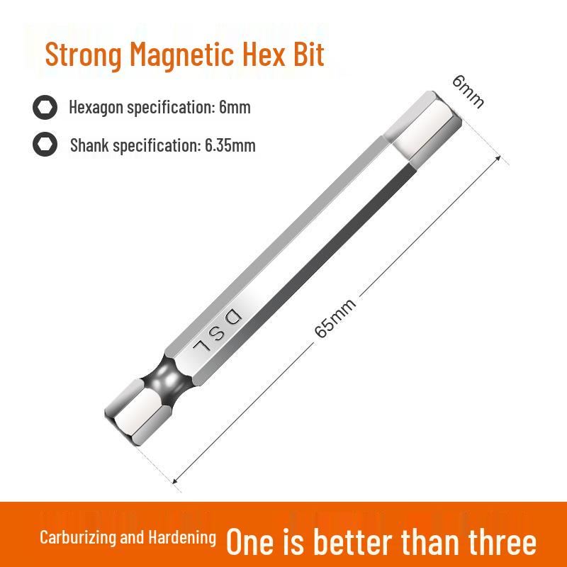 Industrial Grade Magnetic Hex Socket Driver Bit Set for Electric Screwdrivers and Hand Drills
