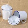 OLOEY Vintage White Enamel Mug