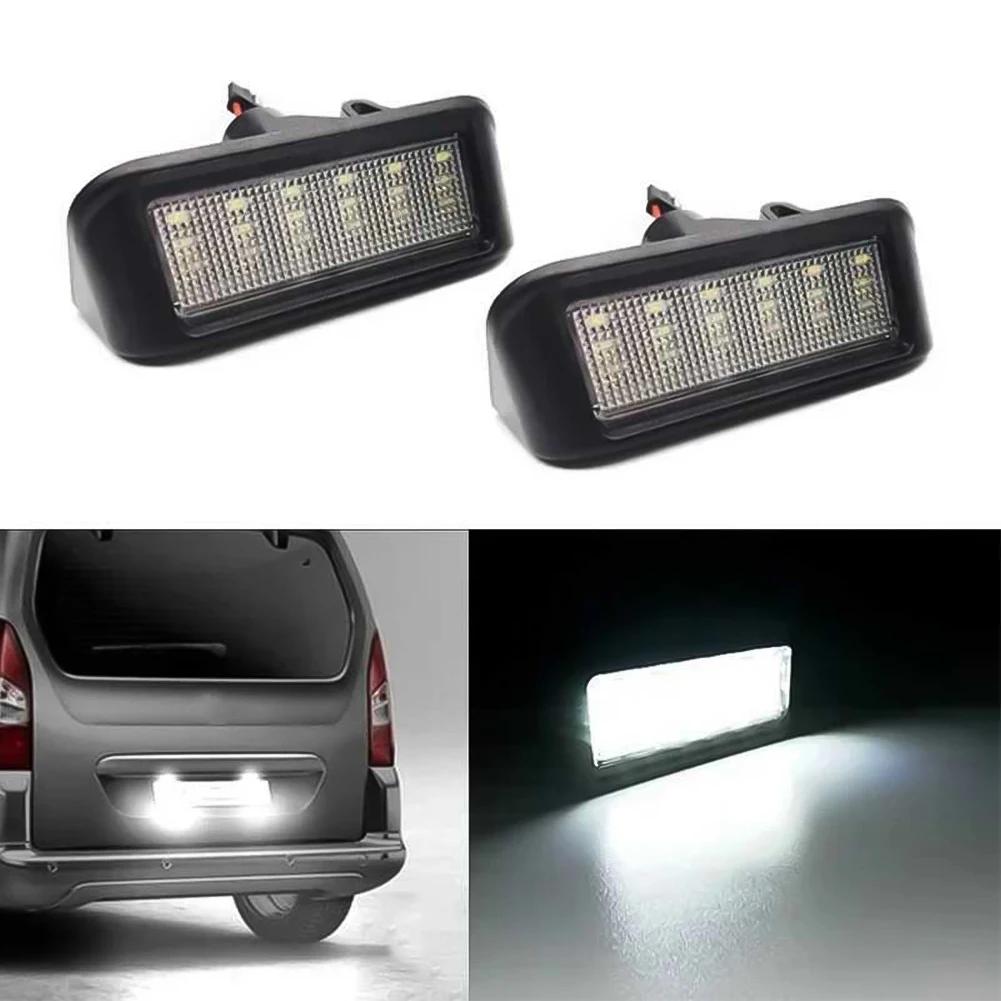 2Pcs Canbus LED Number License Plate Lights Lamps for Peugeot Expert Partner Rifter Citroen Berlingo Jumpy Fiat Scudo Toyota