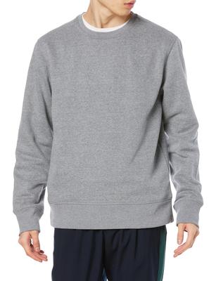 Amazon Essentials Moletom de Lã com Gola Careca Mescla Claro Tamanho M Masculino, Cinza,