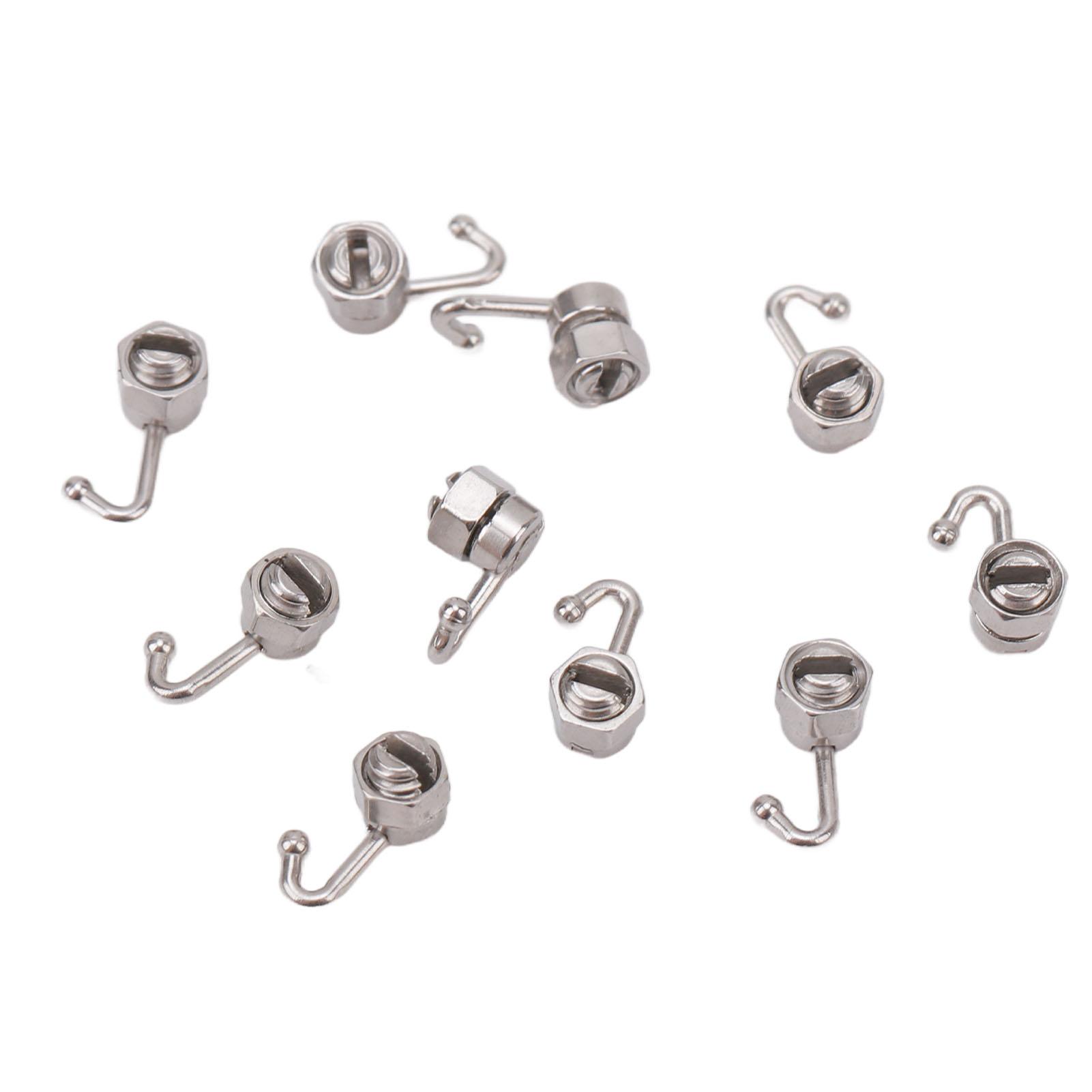 10pcs Orthodontic Lingual Button Stainless Steel Movable Dental Lingual Buttons for Tooth Correction
