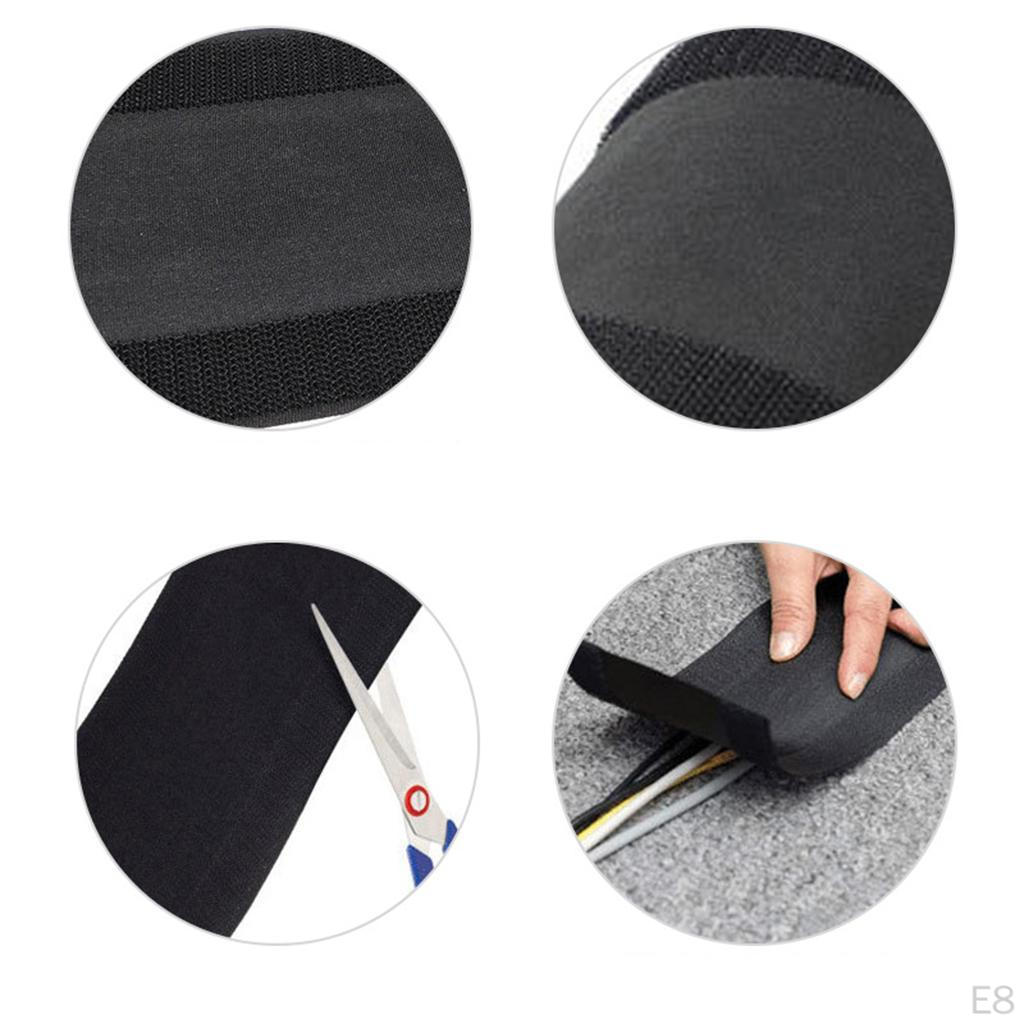 Black Cable Cord Cover or Management Cords and Hazard for Computer