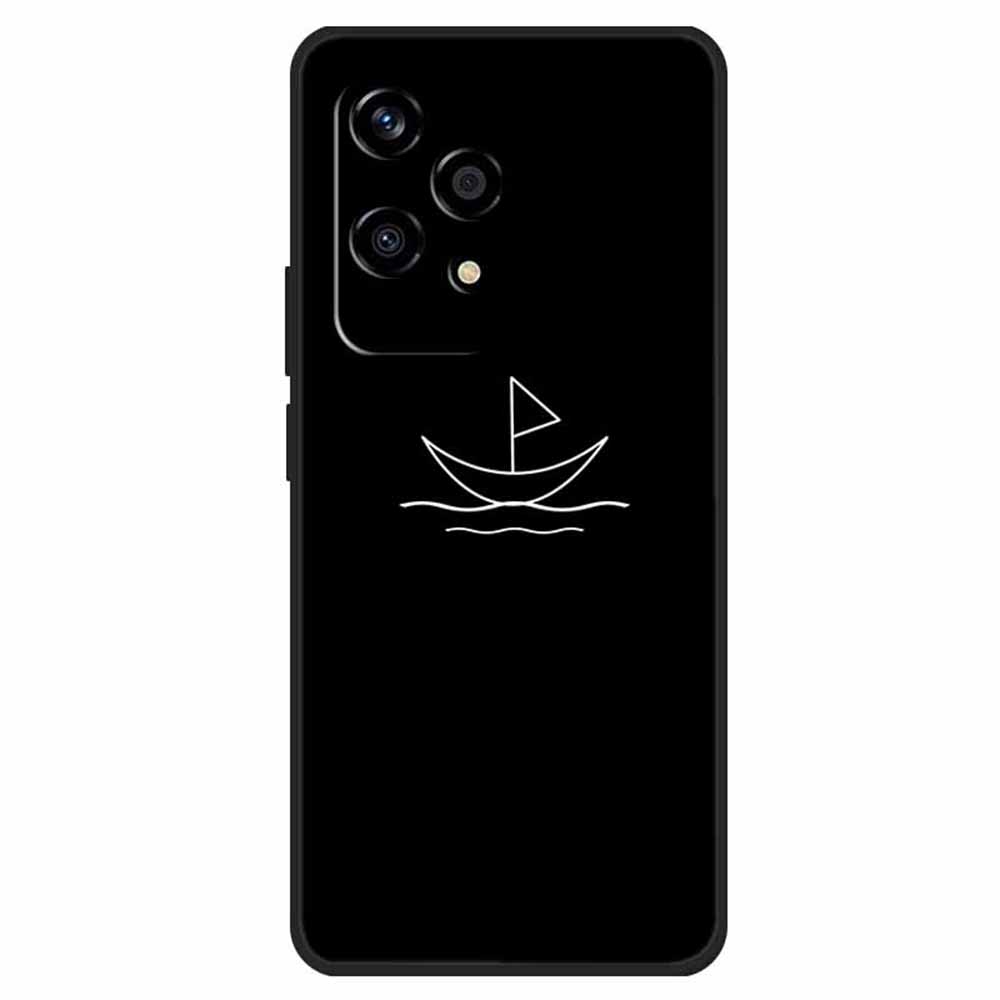 

Противоударный чехол для Honor 200 Lite с печатью линейного узора, ТПУ чехол для телефона Sailboat