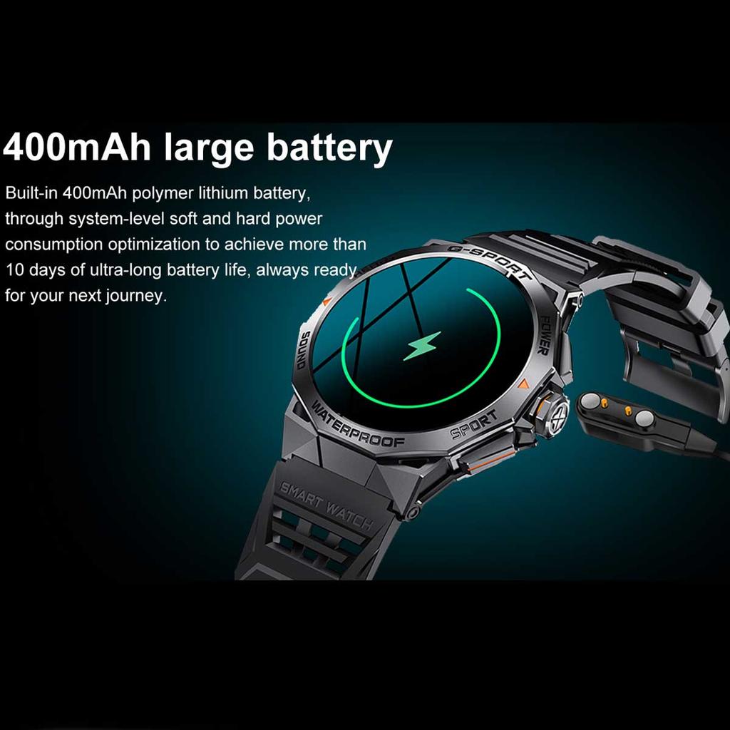 Men Outdoors Sports 1.43" AMOLED Screen Smartwatch Blue Tooth Call Heart Rate Health Monitoring Smart Watches Waterproof Women