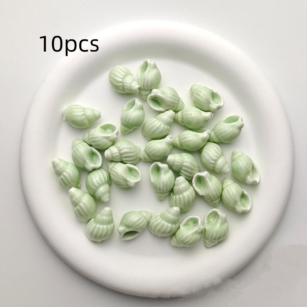 10pcs/set Colorful Conch Spacer Loose Beads Cartoon Jewelry Making Material DIY Accessories