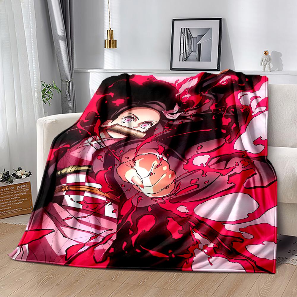 Nezuko Kamado's Journey Blankets Are Suitable for Living Rooms,making Them an Ideal Choice for Outdoor Travel and Gifts.