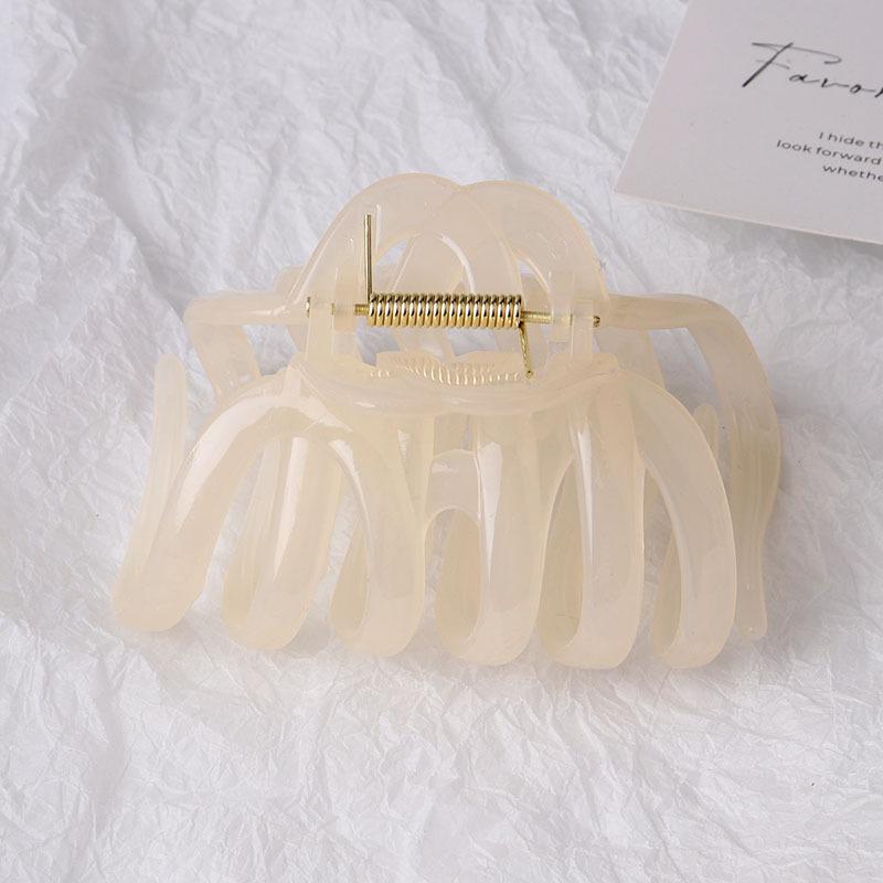 Extra Large Durable Pumpkin Claw Clip for Thick Hair - Wide, Non-Damaging Rubber Grip
