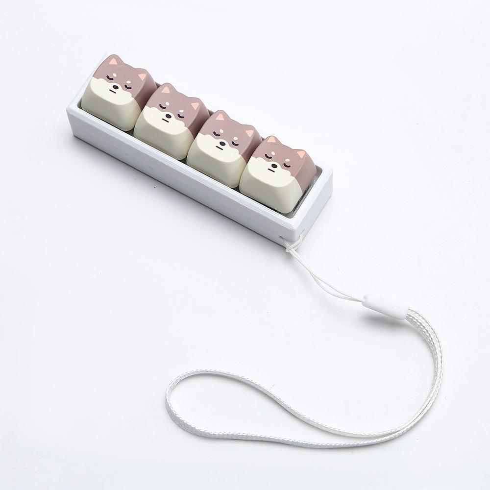 Cat Shape Keycap Fidget Keychain Lightweight Finger Press Toy Keyring Sensory Toy