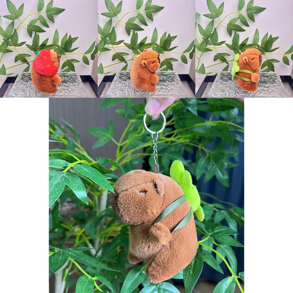 Fun And Whimsical Capybara Plush Keychain Creative Animal Soft Toy For Bags And Keys