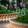 Neon Solar Garden Light Waterproof Landscape Courtyard Lamp Christmas Tree Flamingo Neon Lights Christmas Party Decor Supplies