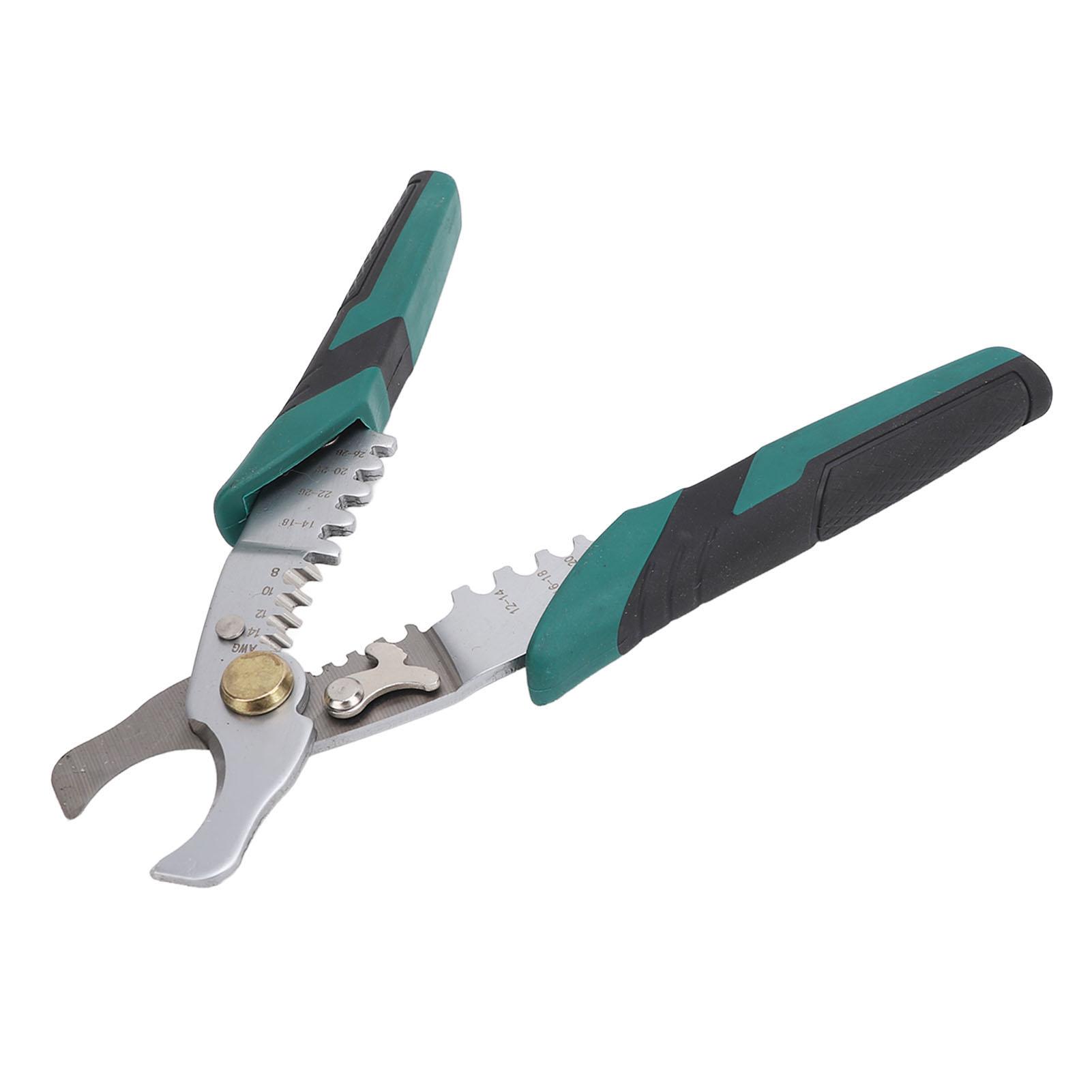 

Wire Stripping Tool Safety Insulated Handle High Hardness Stainless Iron Cable Stripper Electrician Pliers