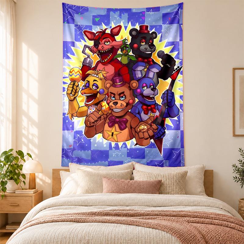 Tapestry Five Nights at Freddy's di alta qualità per decorare le pareti del soggiorno, della camera da letto, del dormitorio, ideale come decorazione murale per la camera da letto o come regalo di festa