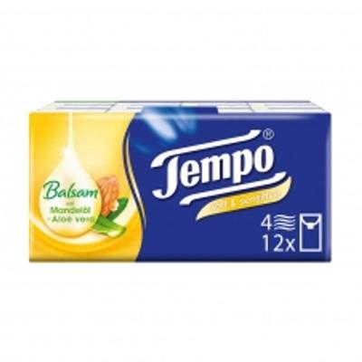 Tissue Plus Sensitive Almond Oil & Aloe 9 Sheets X 12 Pack