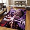 Soul Eater Flannel Pattern Square Carpet,Area Rug,Carpet Rug for Living Room Bedroom Sofa Playroom Decor,Non-slip Floor Mat