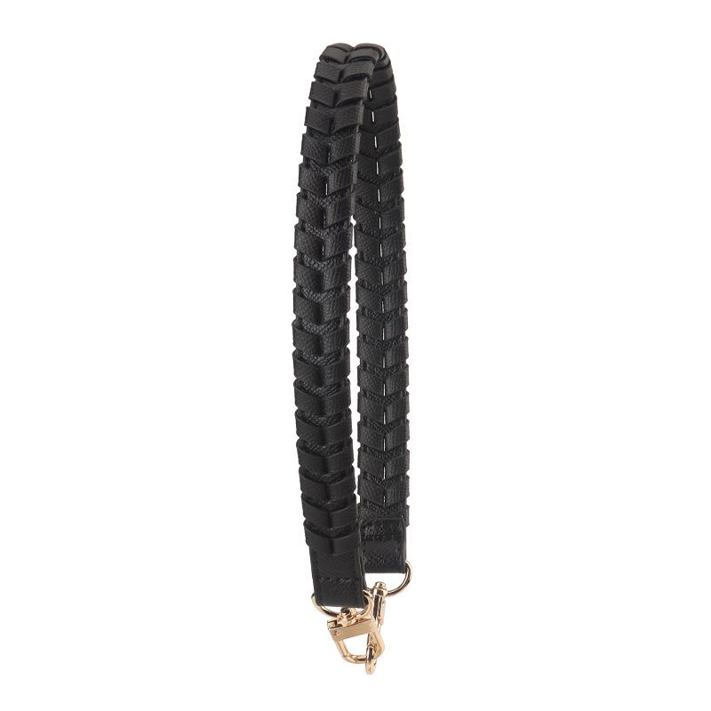Black Woven Single Shoulder Handbag Strap for Women