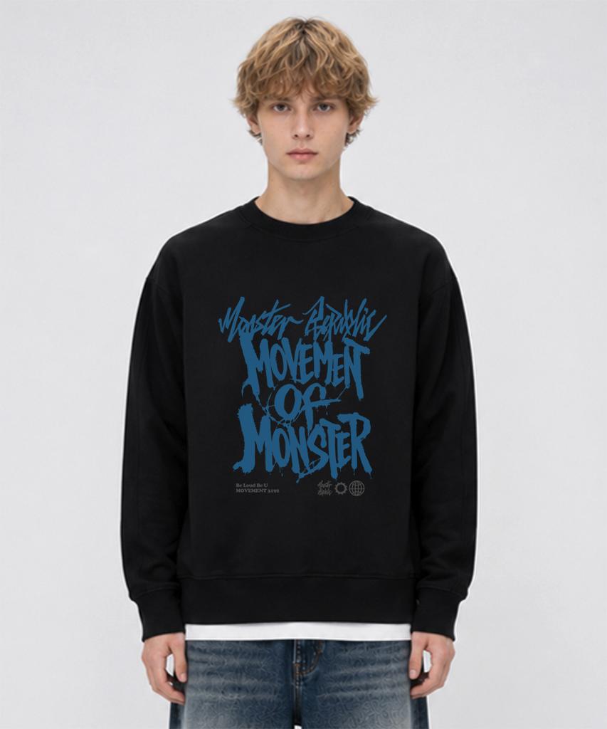 MONSTER REPUBLIC Grit Movement Ink Blue Sweatshirt Black_3192