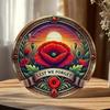 Memorial Aluminum Poppy Metal Sign Indoor Outdoor Wall Decor