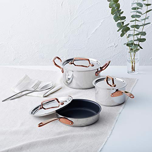 Vita Craft IH-Compatible Saucepan, 12cm, Rose Gold, Dear 3951