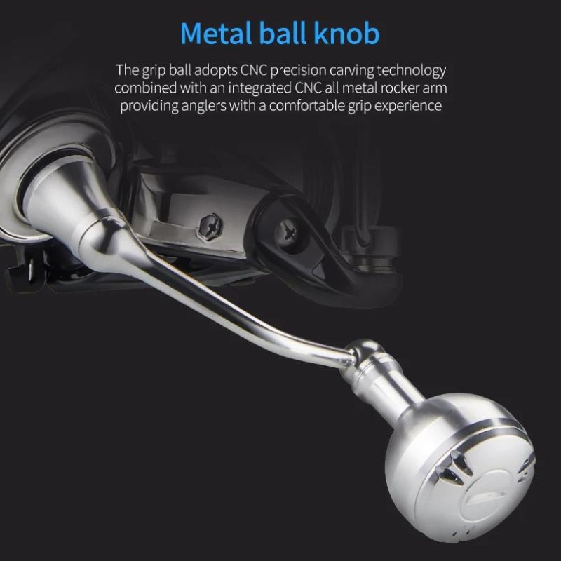 Arrival Saltwater Fishing Reel Metal Ball Knob Spinning Reels 2000-7000 3+1BB 5.2:1 Max Drag 15KG Long-distance Casting Water-Proof Reels Lure Reel