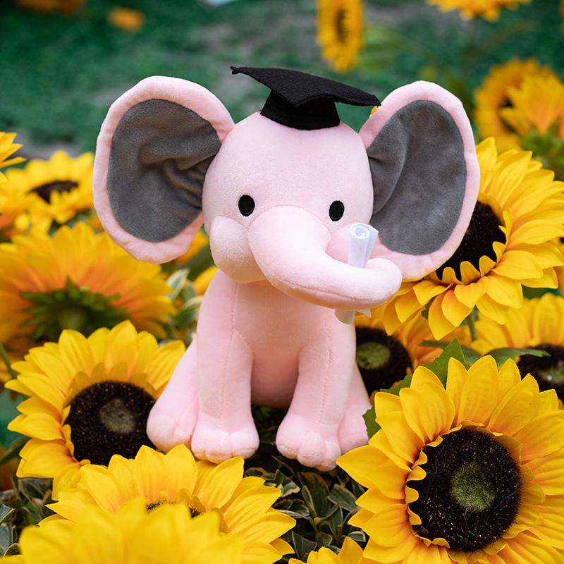 Kawaii Abgestuftes Elefantenspielzeug Stofftier Plüschtier Tierpuppe Für Kinder White Elephant Spielzeug Cartoon Für Mädchen Niedliche Spielsachen zum Verschenken