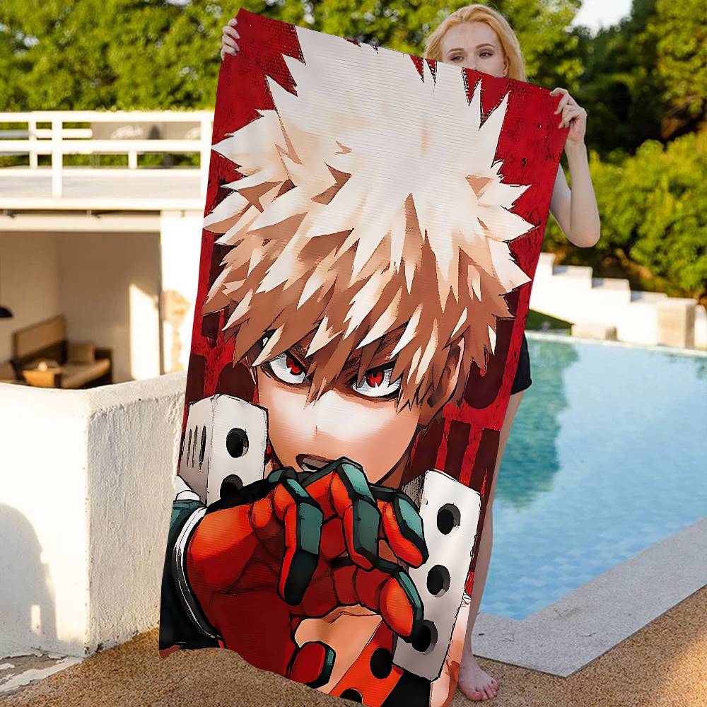 My H-Hero Academia B-Bakugo Katsuk Microfiber Beach Towel Absorbent Quick dry Soft Yoga Swimming Resort Mountain Climbing Towel