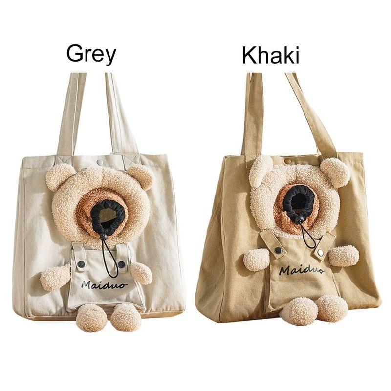 Canvas Handtasche Haustierbedarf Katze Umhängetasche Haustier Rucksack Tragetasche Welpe Umhängetasche