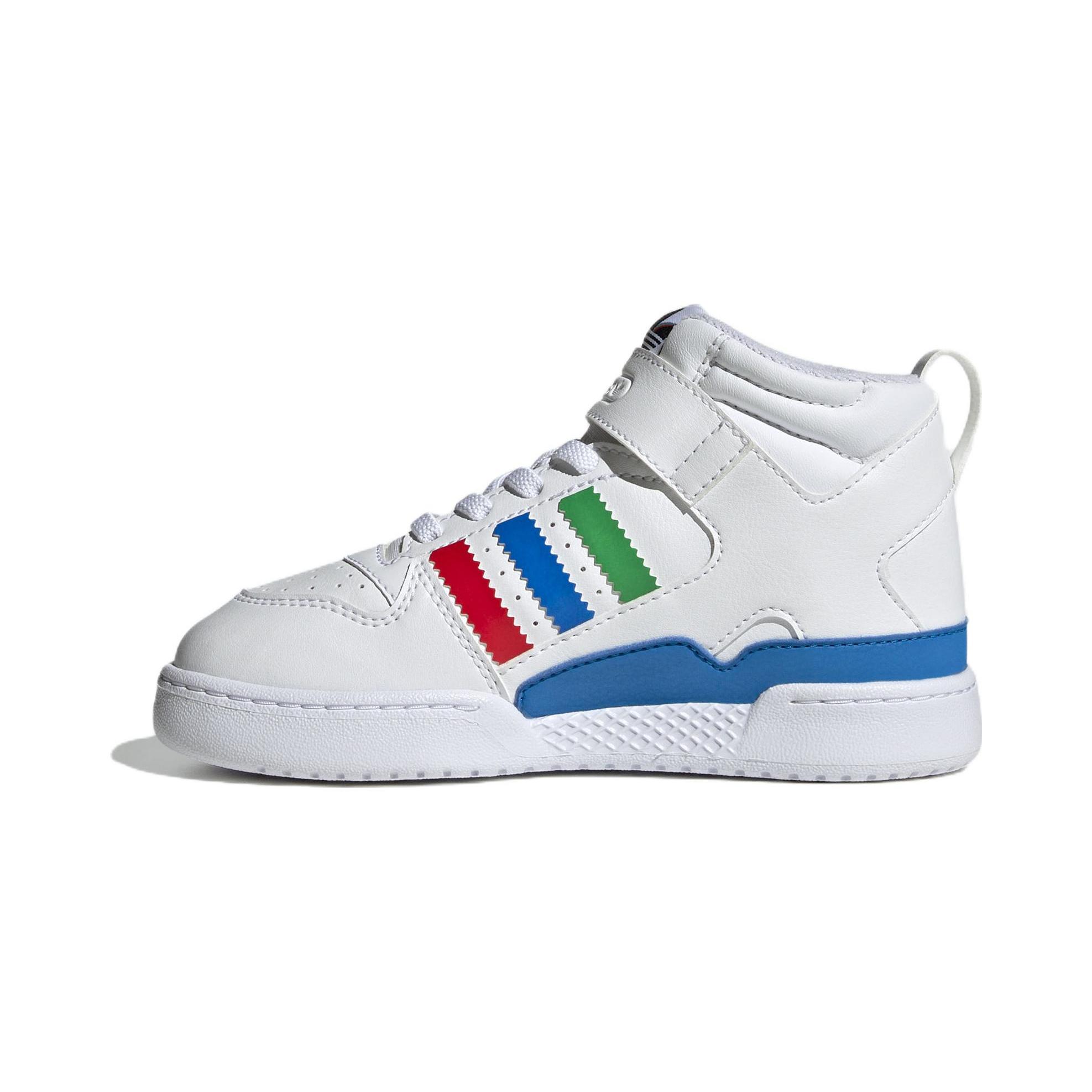

Disney x Adidas Originals FORUM Mid 360 Повседневные кроссовки средней высоты Детские скейтбордические кроссовки Бело-синие Дети возрастом 3-7 лет GY9164 35