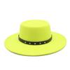 2022 Woolen Hat Women Spring And Autumn French Top Hat White Flat Edge Wide Brim British Men