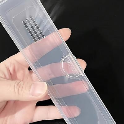 Portable Transparent Toothbrush Box, Paba-Free Breathable Travel Toothbrush Case Storage Travel Toothbrush Case