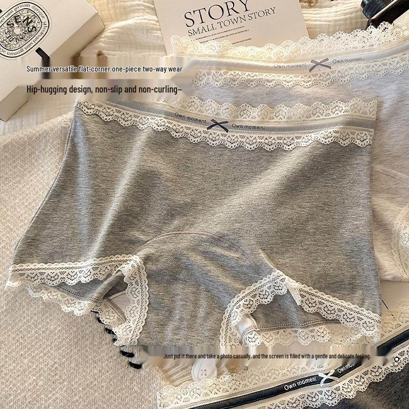 Retro Flat-Leg Women's Class A Cotton Antibacterial Lengthened & Widened Panties with All-Cotton Crotch.