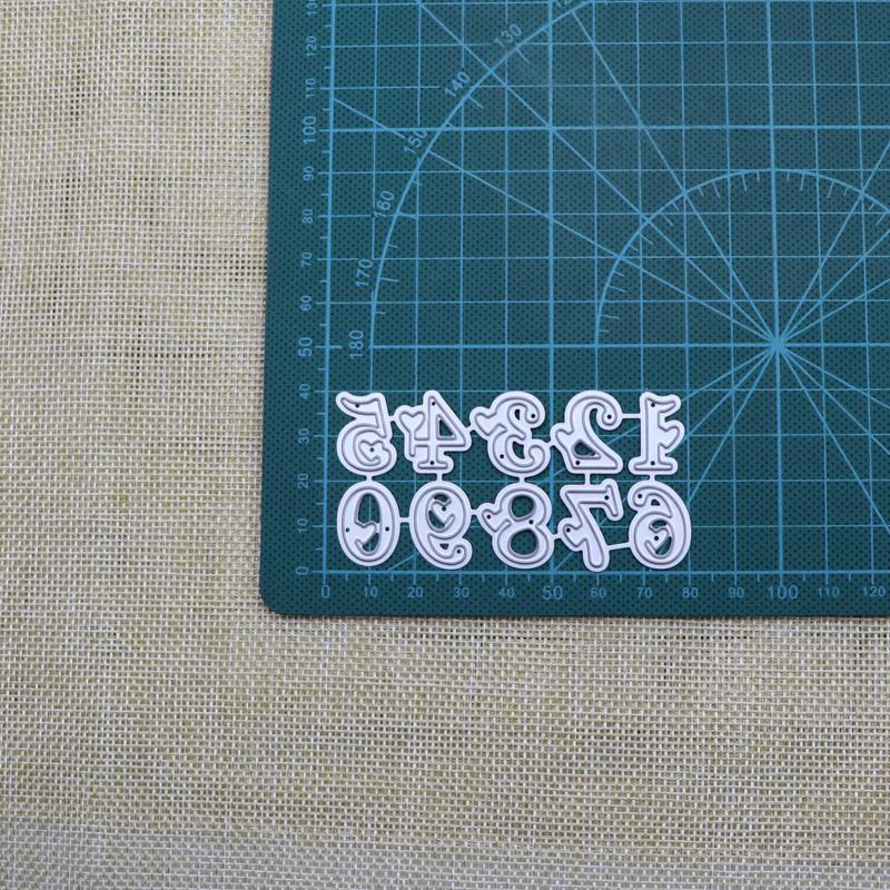 

Небольшой номер вырубной штамп шаблон скрапбукинг штамп тиснение DIY ремесло бумажная открытка фотоальбом серебряный