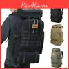 80l Outdoor Military Camping Hiking Trekking Canvas Backpack With Breathable Mesh Shoulder Straps And Large Capacity
