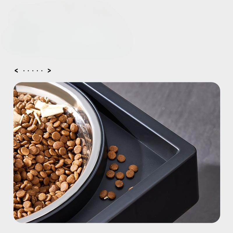 Special Feeding and Watering Bowl for Big Dogs  Adjustable Elevated Bowl  High-quality Neck Protection Stainless Steel Slow Food Bowl