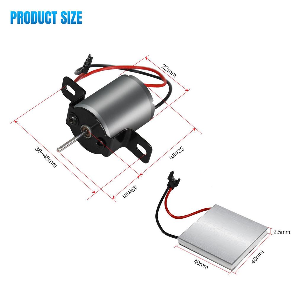 Universal Thermoelectric Fireplace Fan Repair Kit - Motor & Power Sheet