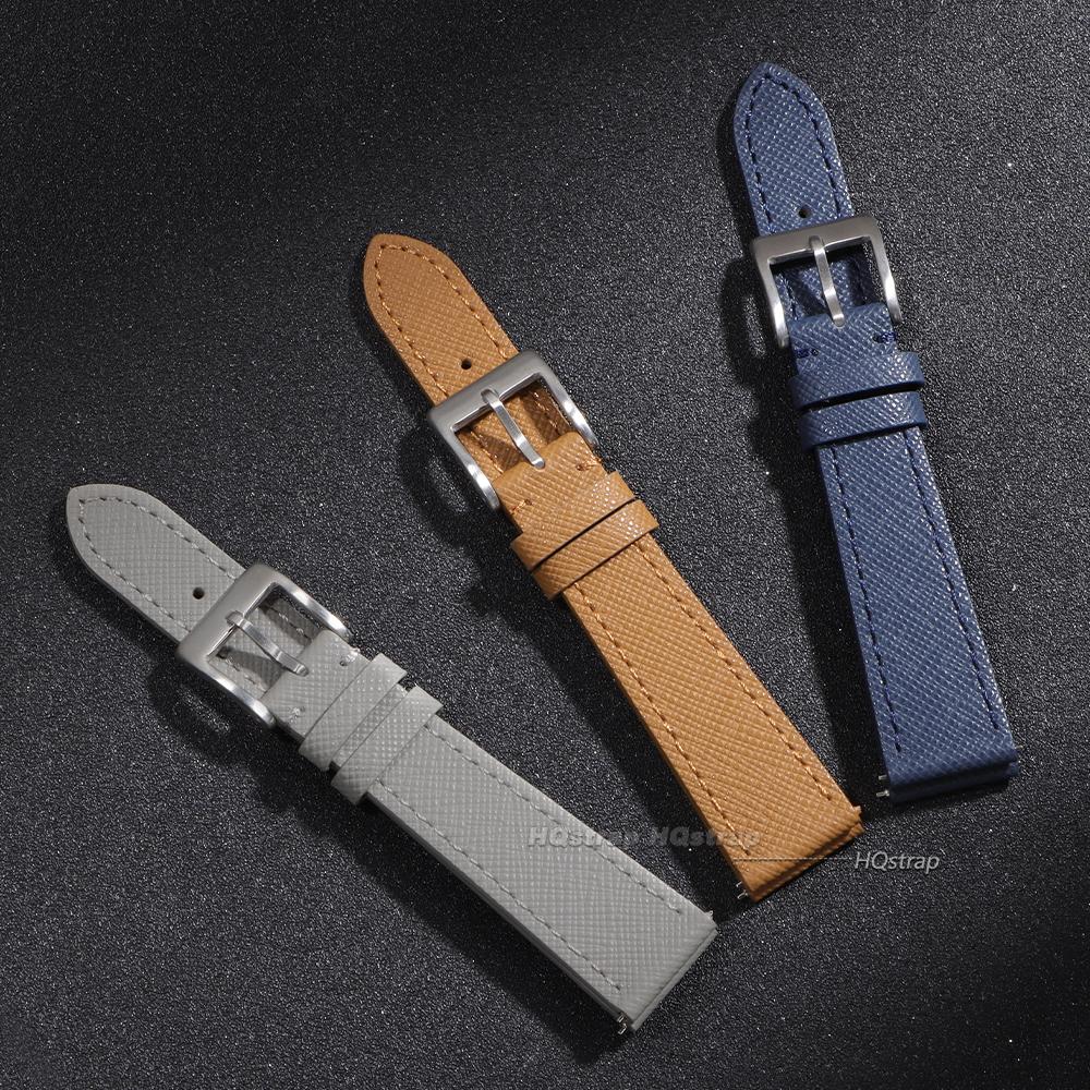 Calfskin Leather Watchbands Quick Release Watch Band 18mm 20mm 22mm for Smartwatch Strap Soft Belt Men Women Watches Accessories